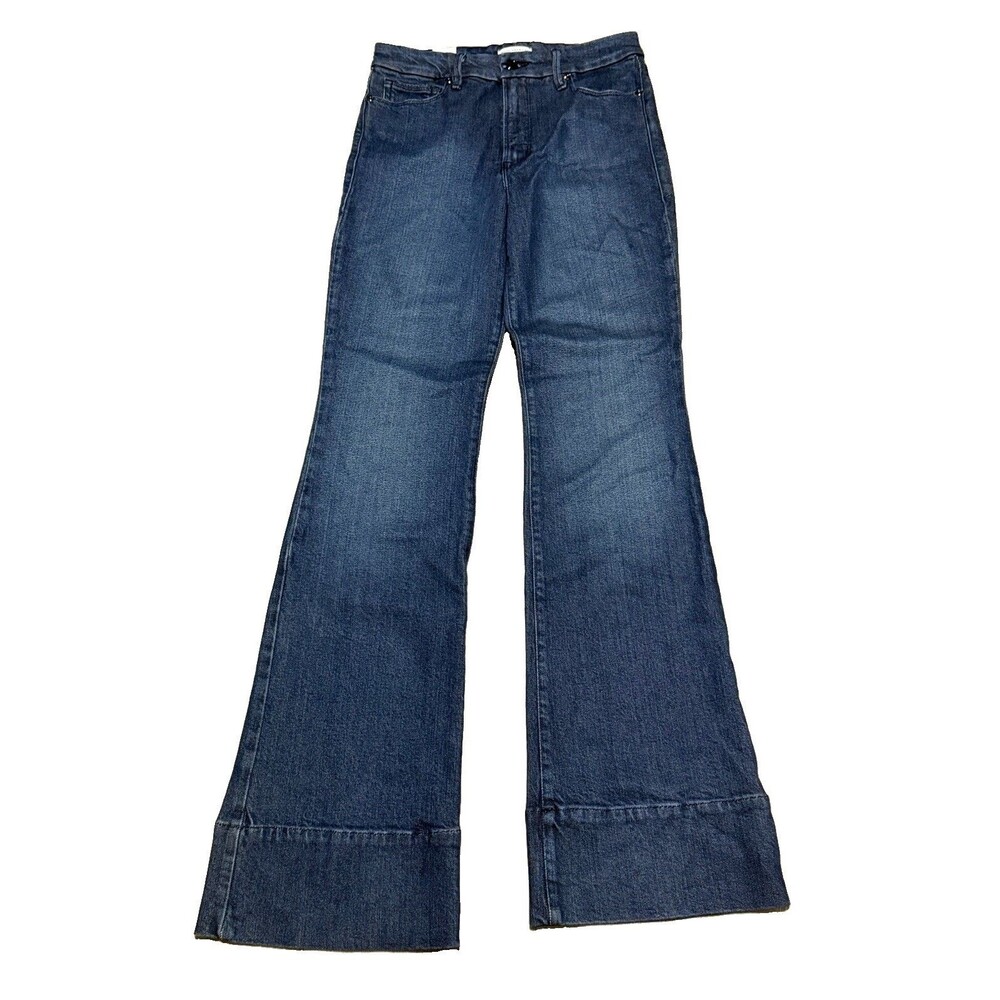 NWT Good American Classic Slim Bootcut Jeans Indigo700 High Rise Sz 4/27 $179